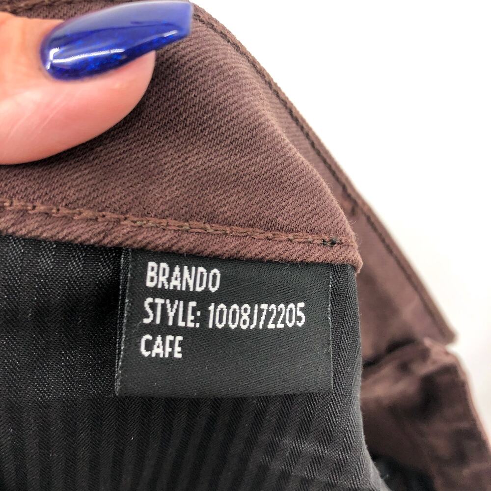 MONFRERE Men's Brando Slim Fit Jeans 40x31 Brown Cafe Straight Parisian Luxe NWT - Picture 12 of 12